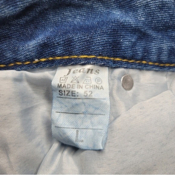 High-Waisted Wide leg Cropped Ankle Distressed Jeans Size Large - Picture 8 of 9